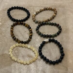 Set of Six Beaded Bracelets